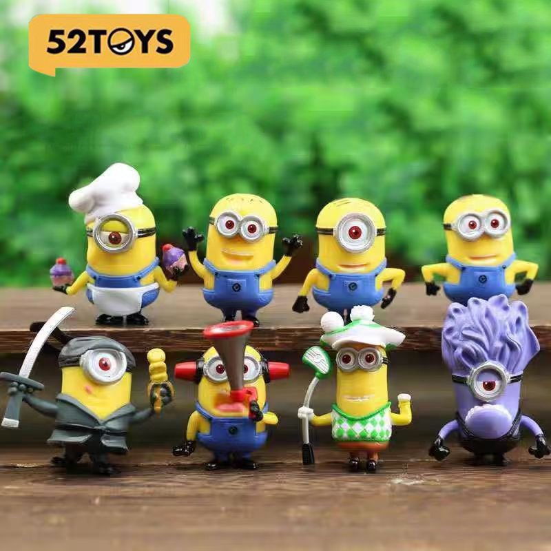 Car Accessories Walmart - 8 Pcs/1set 52TOYS Minions Cartoon Cute