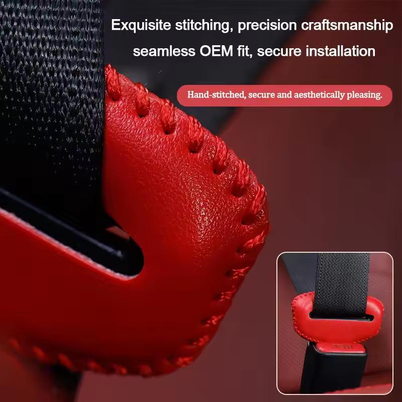 Leather Car Seat Cover - [MS]Universal Leather Car Safety Seat Belt