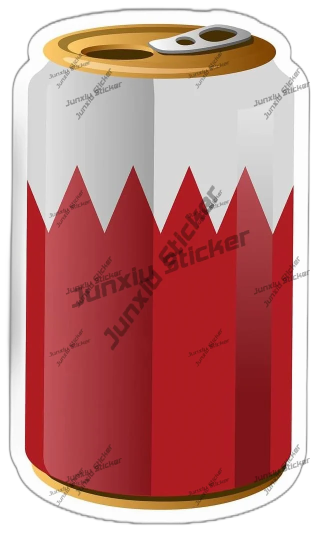 Car Accessories Bahrain - Bahrain Flag Soda Can Sticker Beer