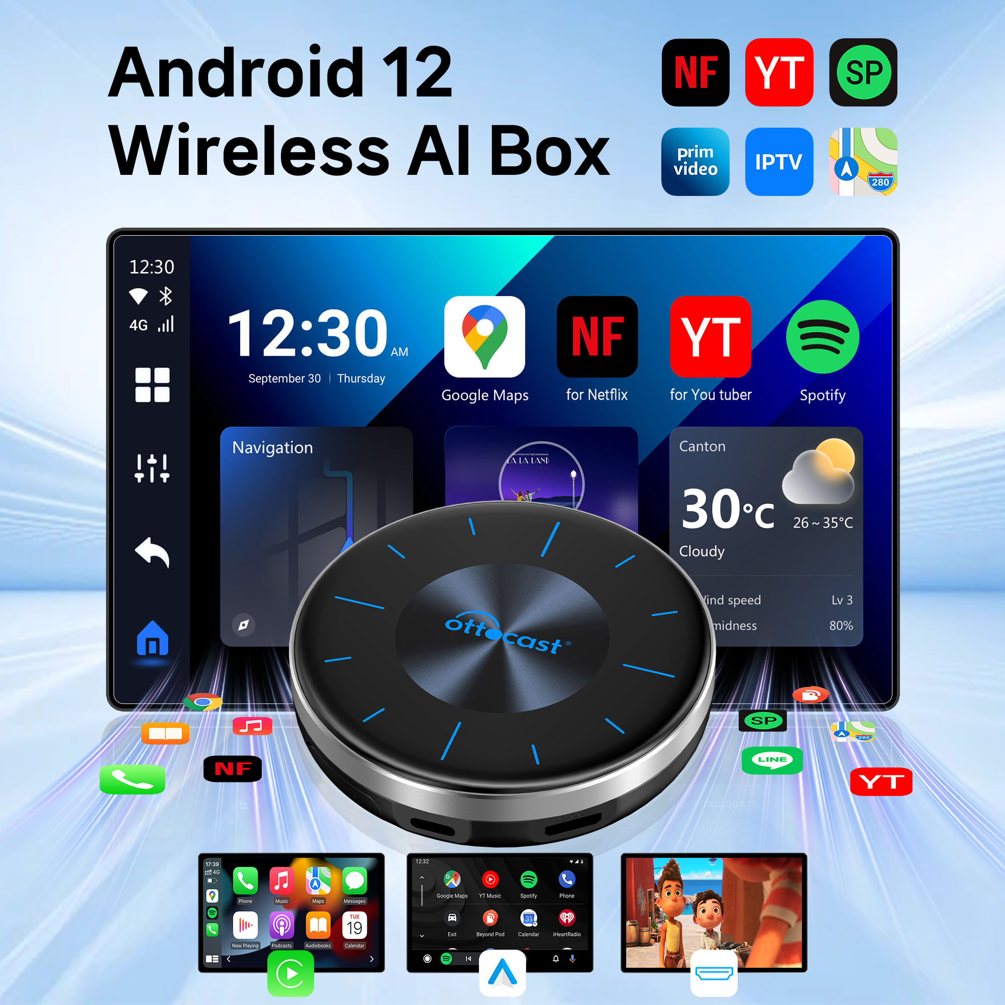 Car Accessories Youtube - OTTOCAST P3 AI Box Android 12