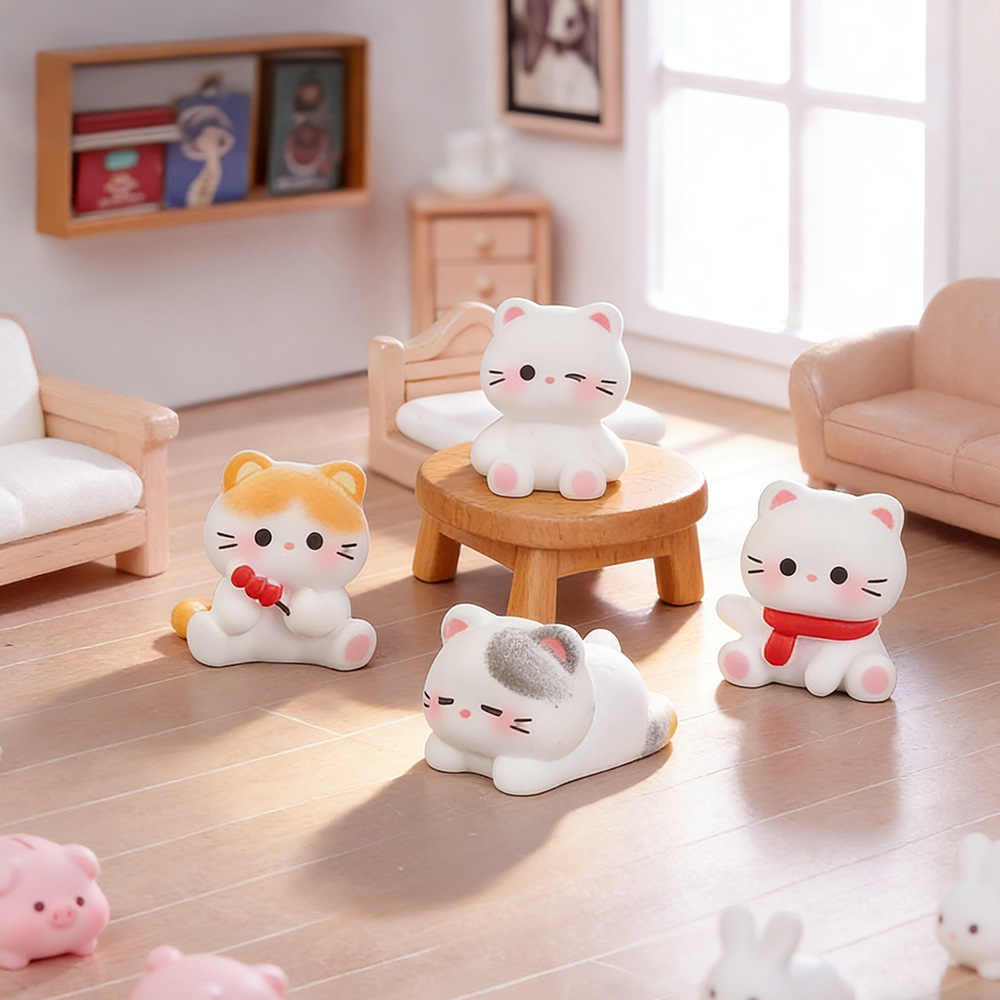 6pcs Cute Cat Resin Figurines  - огляд і ціна Car Accessories Walmart