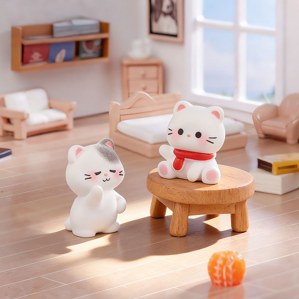 6pcs Cute Cat Resin Figurines  - огляд і ціна Car Accessories Walmart