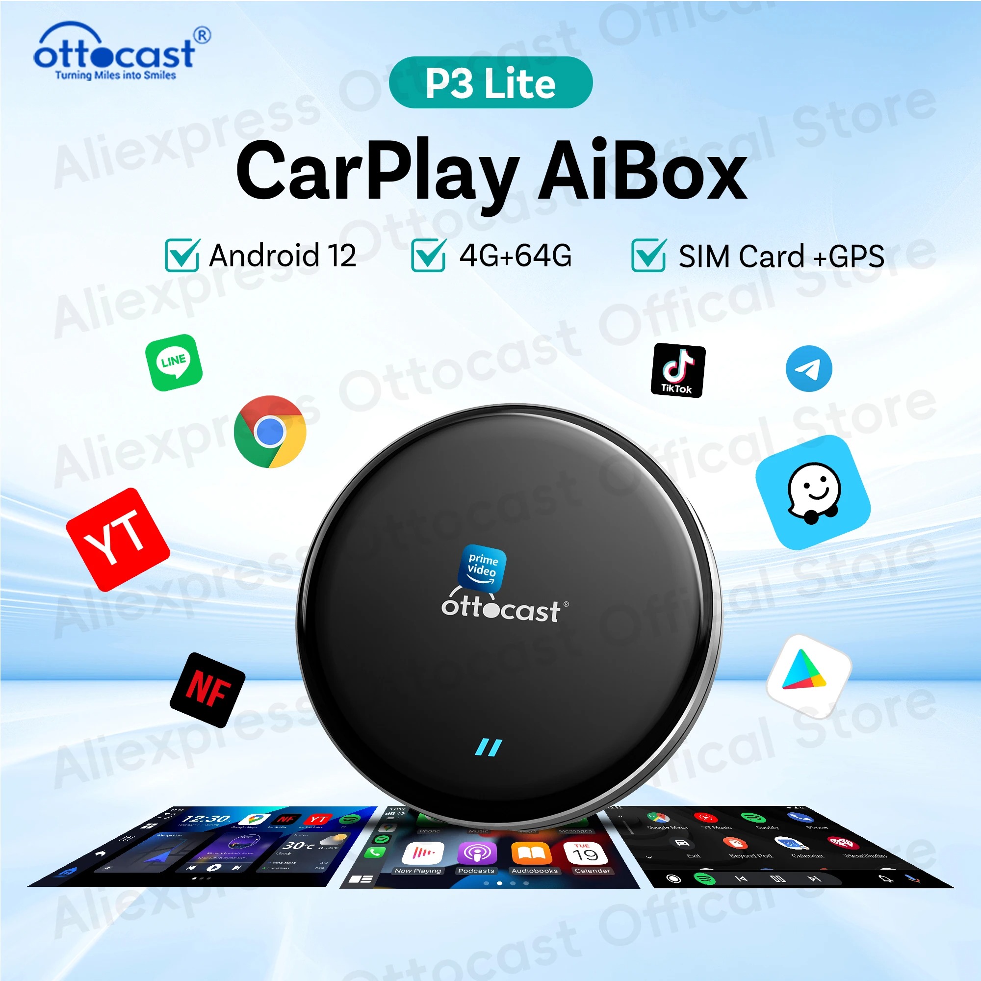 OTTOCAST New P3 Lite OttoAiBox - огляд і ціна Car Accessories Youtube