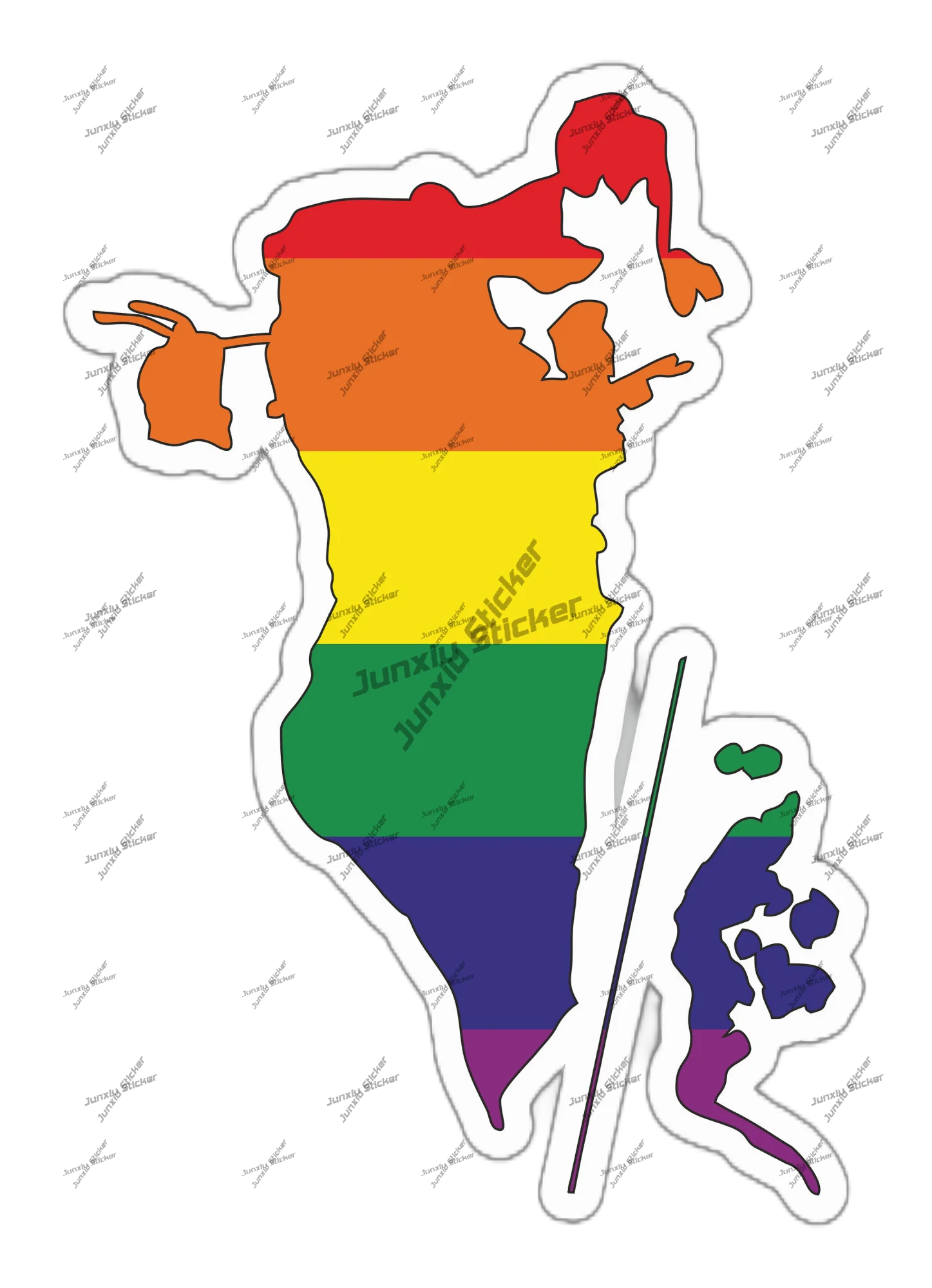 Bahrain Gay Rainbow outline Fl - огляд і ціна Car Accessories Bahrain