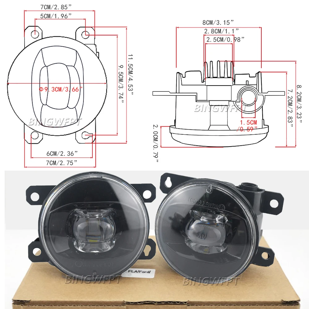 Car LED Lens Fog Lights H11 12 - огляд і ціна Car Accessories Xl