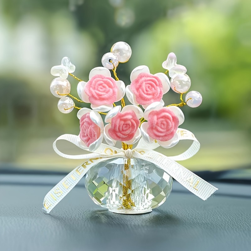 1PC Crystal Glass Rose Dashboa - огляд і ціна Car Accessories Walmart