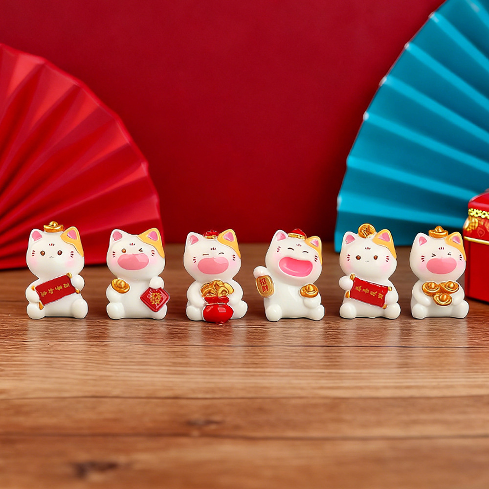 6Pcs Mini Lucky Cat Ornaments  - огляд і ціна Car Accessories Walmart